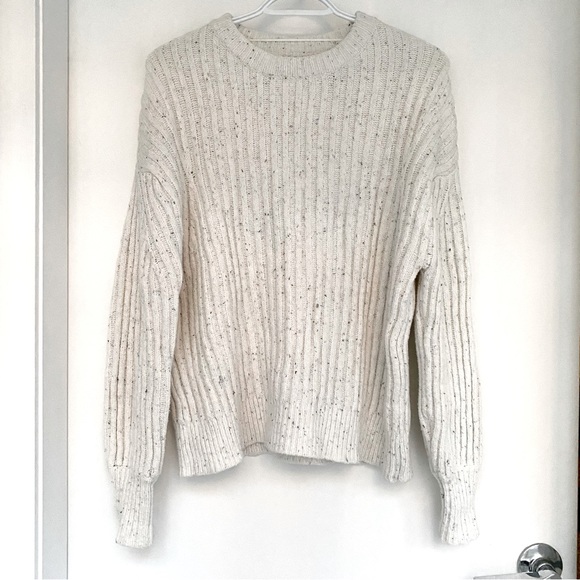 Pull & Bear Cream Confetti Knit Sweater - Picture 1 of 6